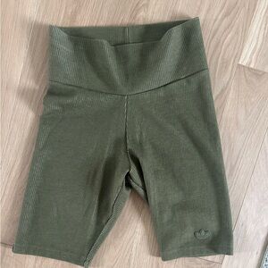adidas Olive Green Women Bike Shorts 10 inch
